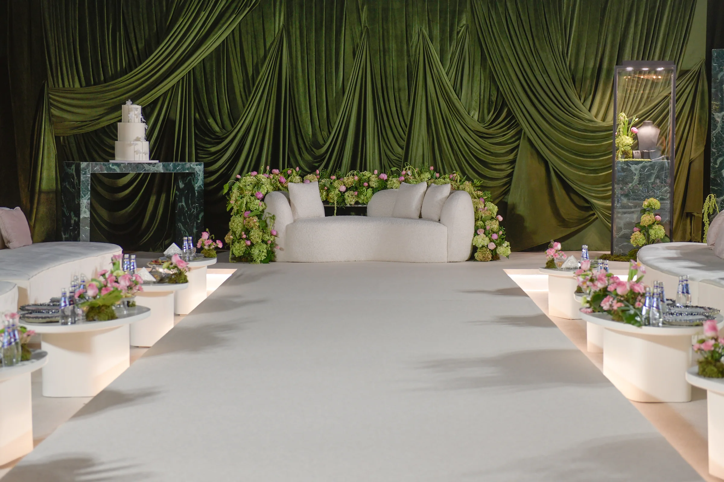 Wedding planners in qatar stage backdrop and lighting in Doha