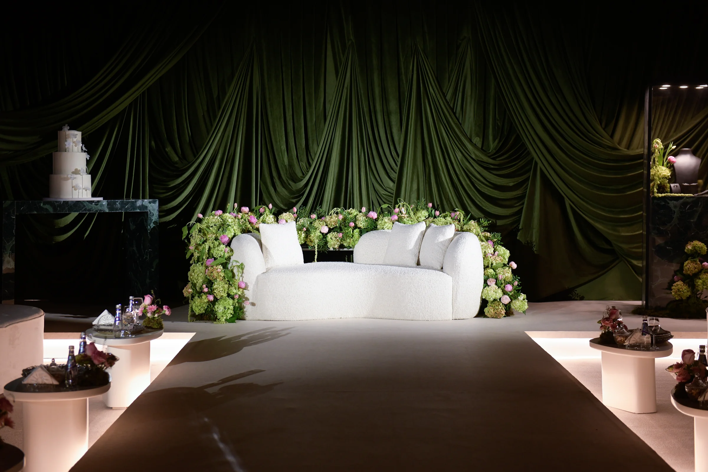 Wedding planners in qatar stage backdrop and lighting in Doha