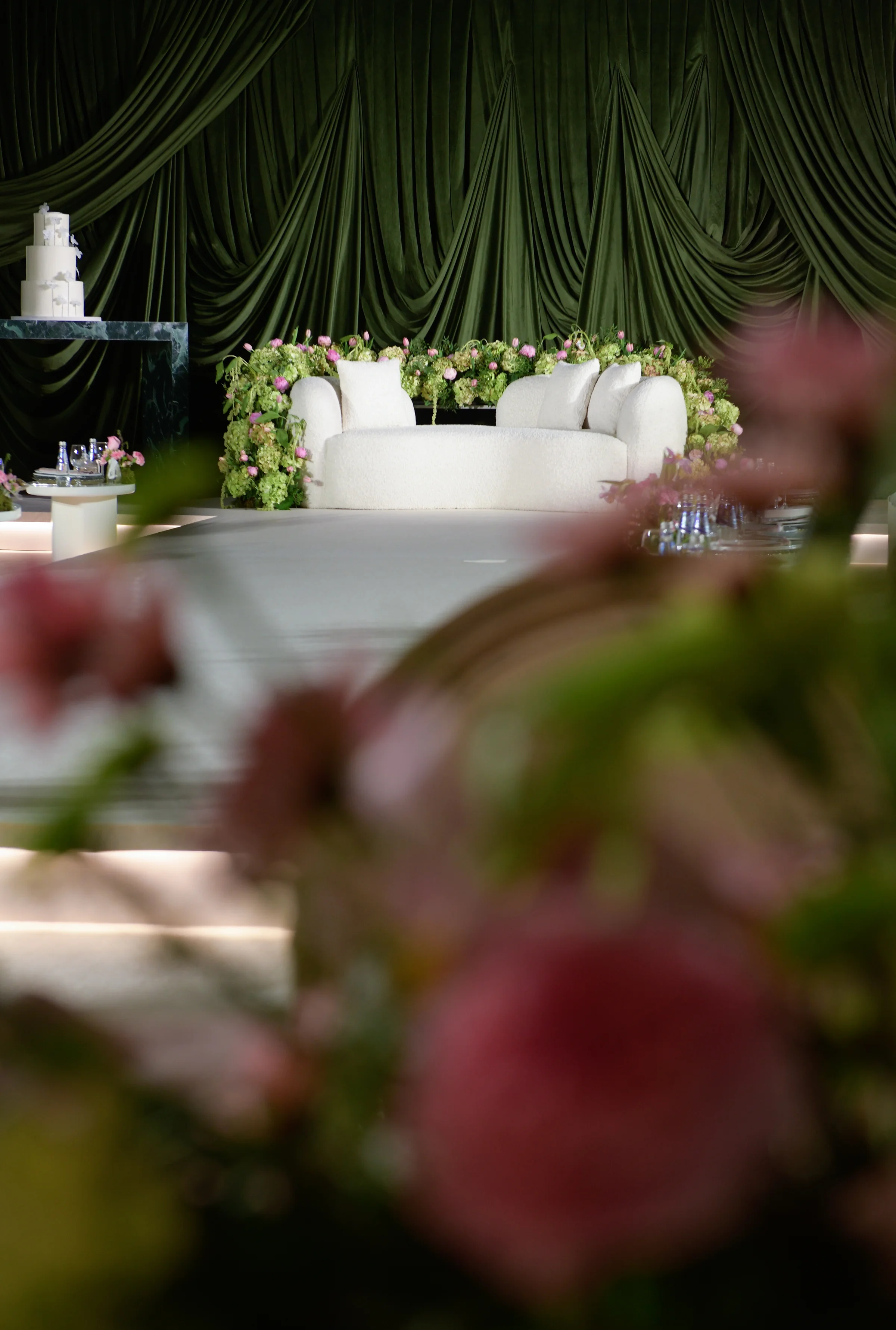 Wedding planners in qatar stage backdrop and lighting in Doha
