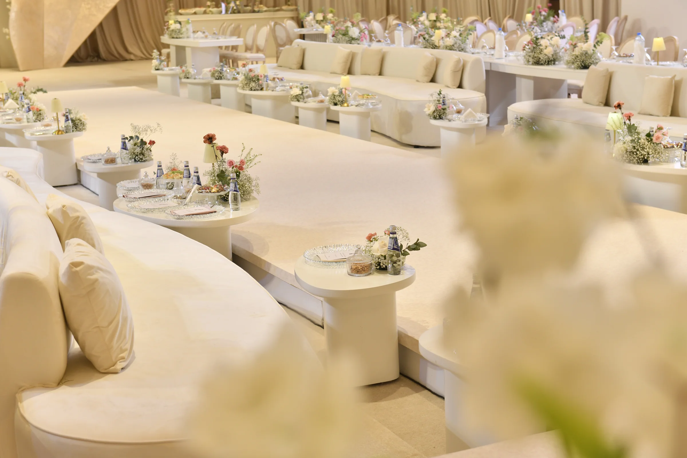 Kosha stage design in Doha for luxury wedding reception