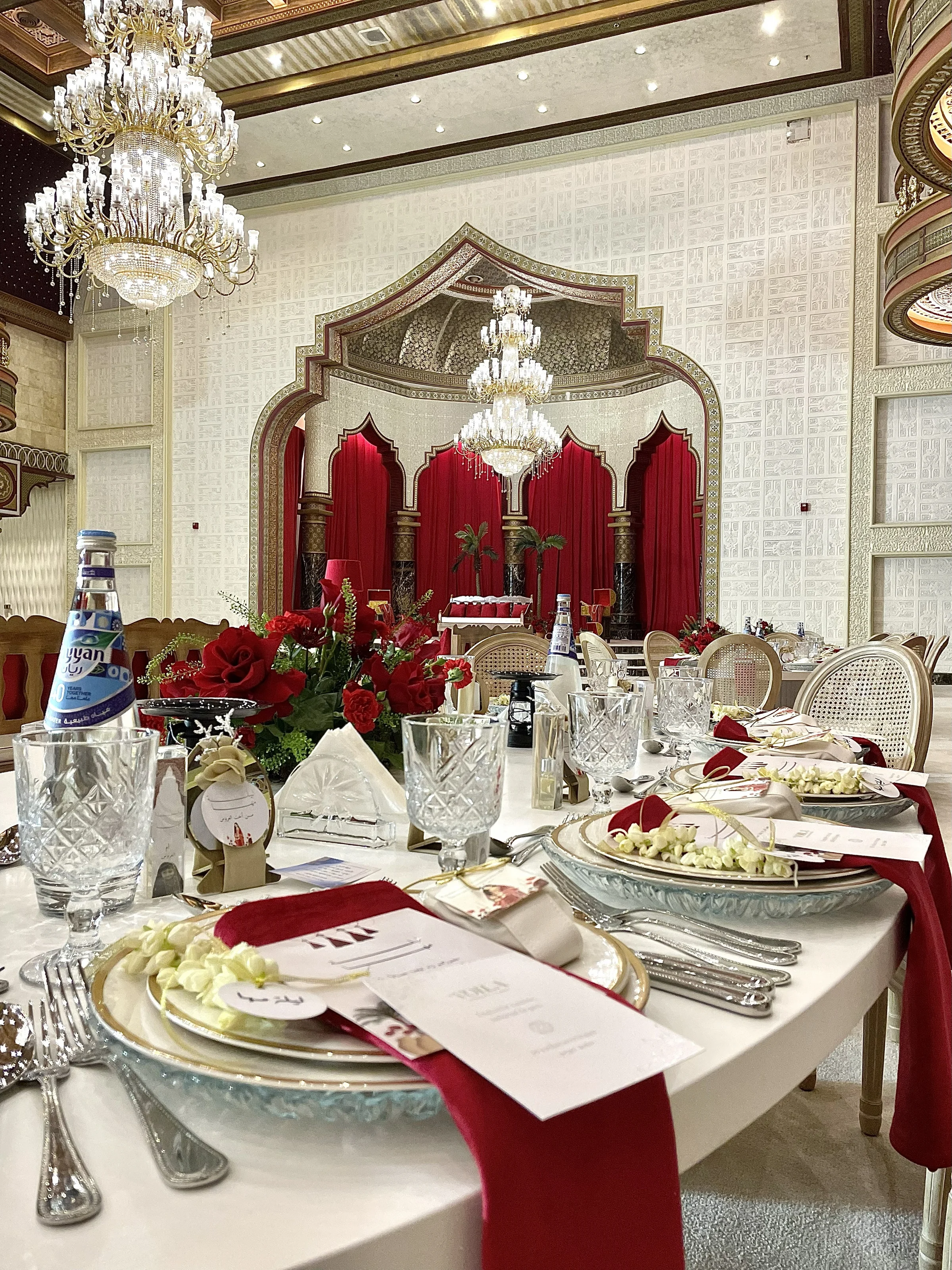 Wedding planners in qatar stage backdrop and lighting in Doha