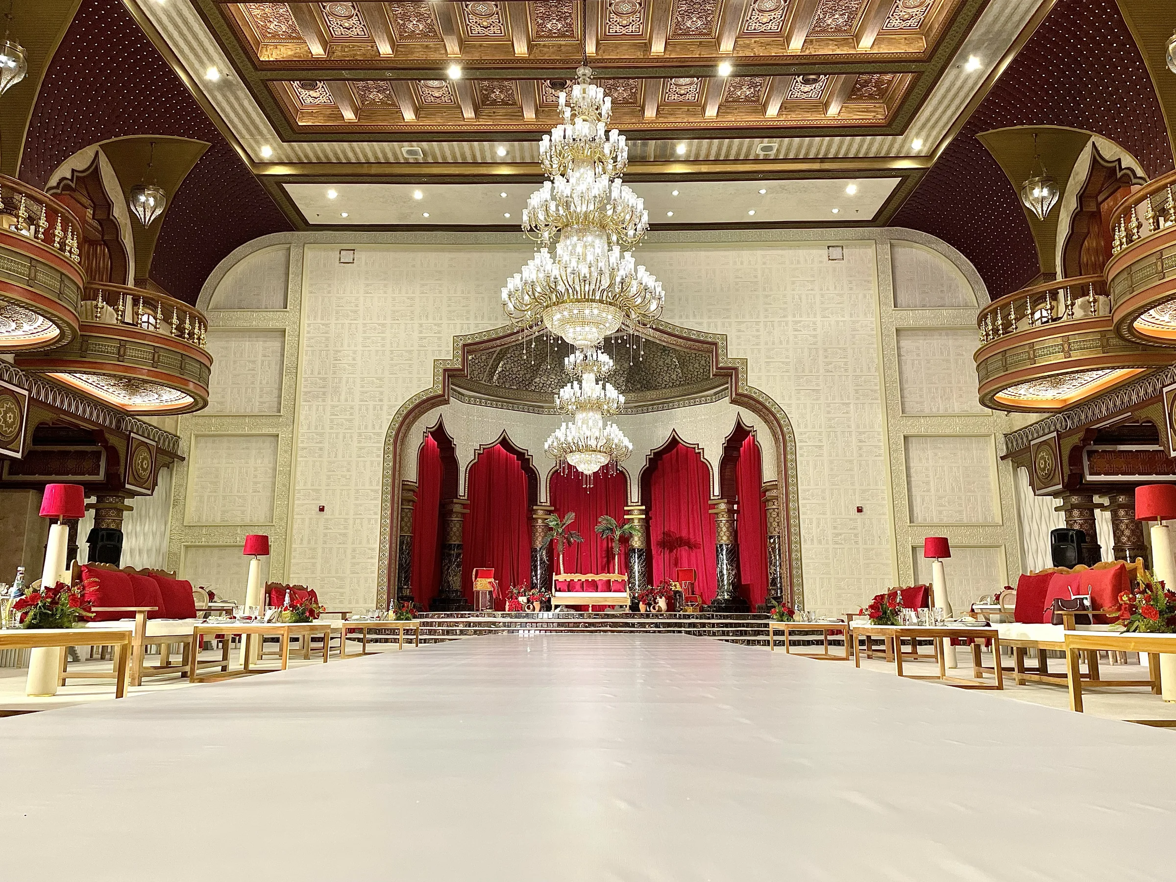 Wedding planners in qatar stage backdrop and lighting in Doha