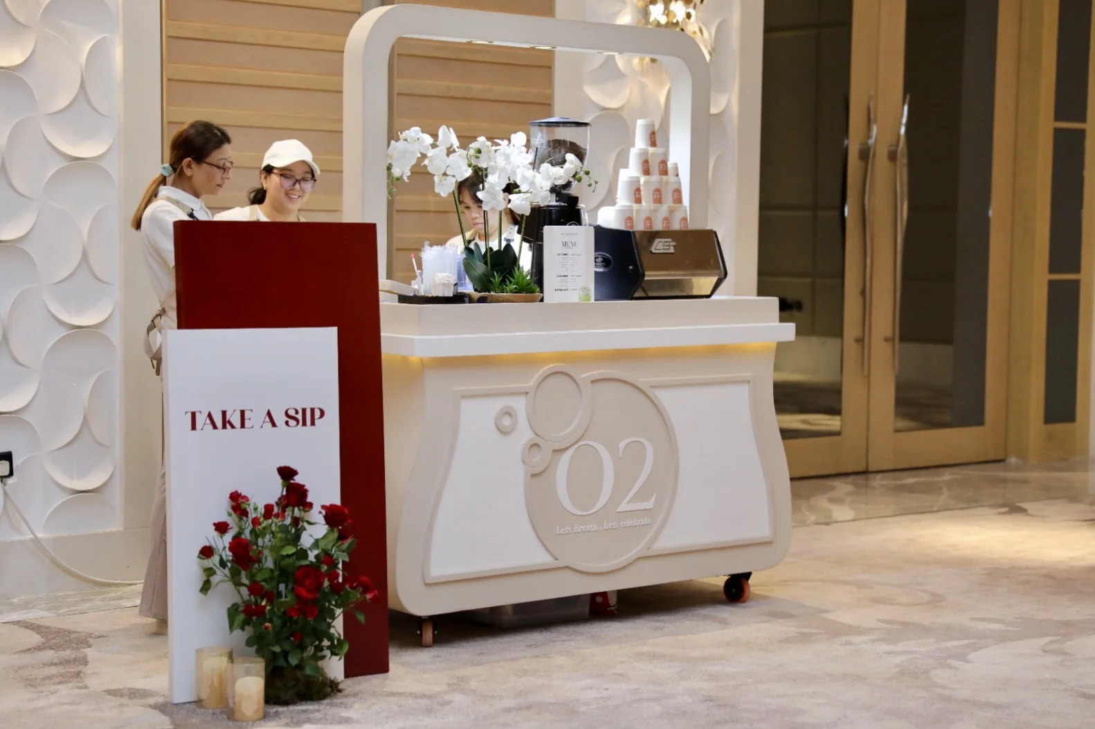 Wedding planners in qatar stage backdrop and lighting in Doha