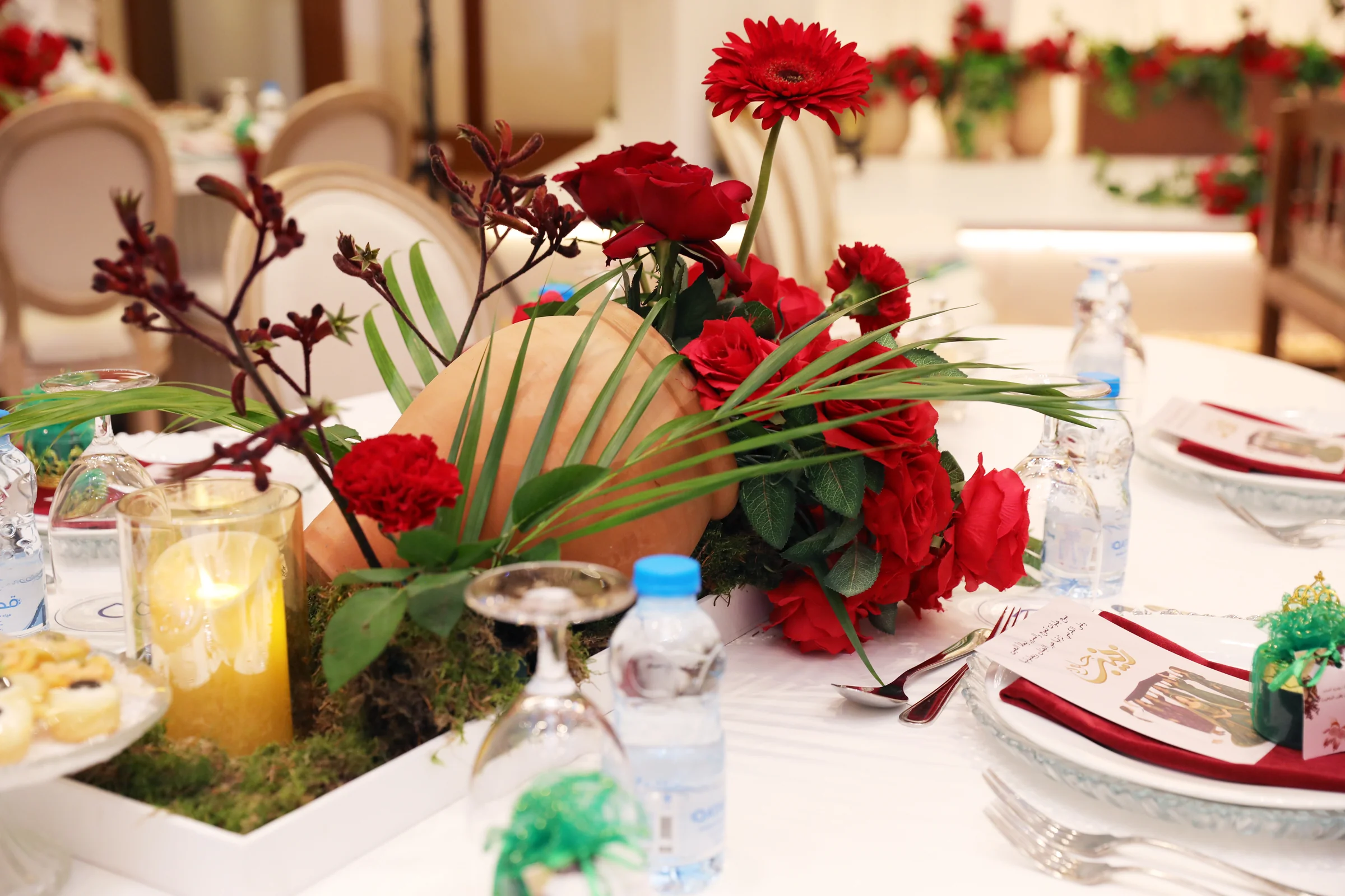 Kosha stage design in Doha for luxury wedding reception