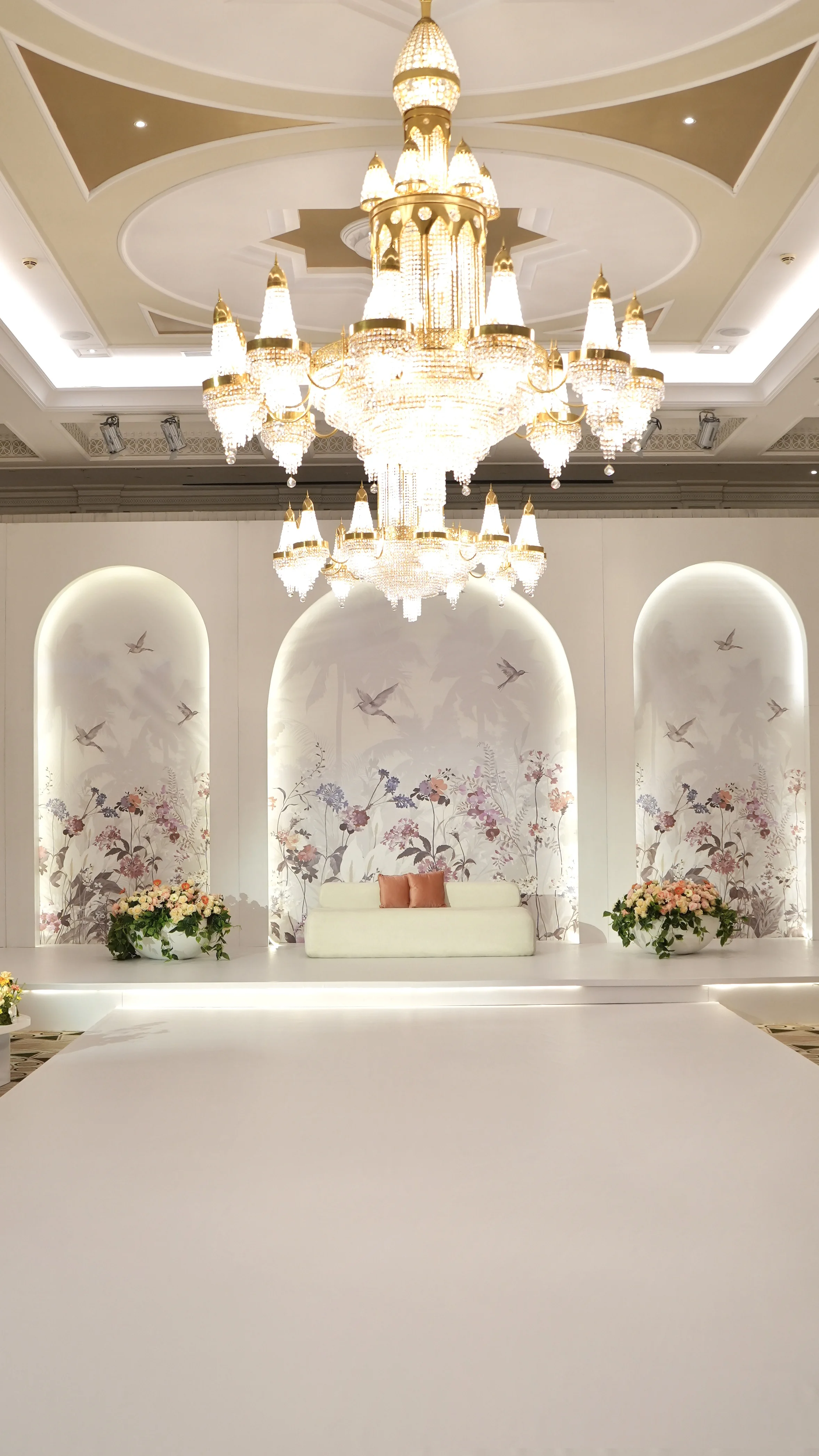 Wedding planners in qatar stage backdrop and lighting in Doha